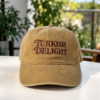 Turkish Delight Nakışlı Vintage Görünümlü Şapka - Haki