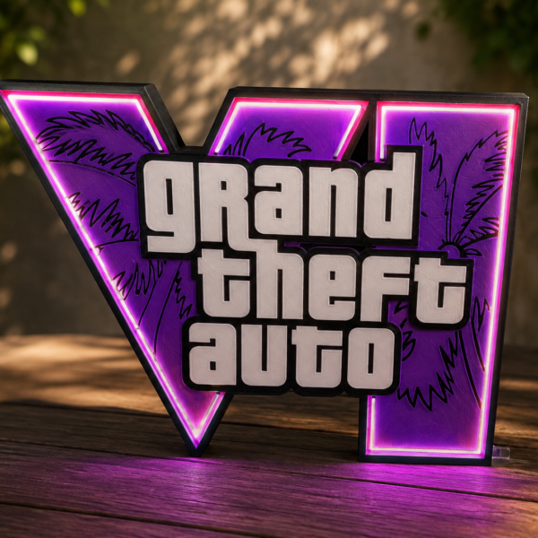 GTA 6 Temalı Neon LED Dekoratif Masaüstü Objesi