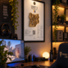 Çerçeveli Counter-Strike Dust2 üç boyutlu harita tablosu