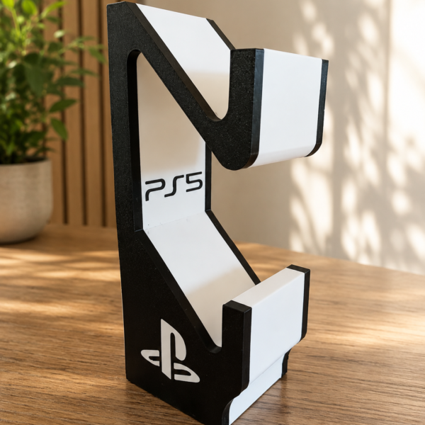 PS5 Oyun Kolu Tutucu – Siyah Beyaz Çiftli Stand