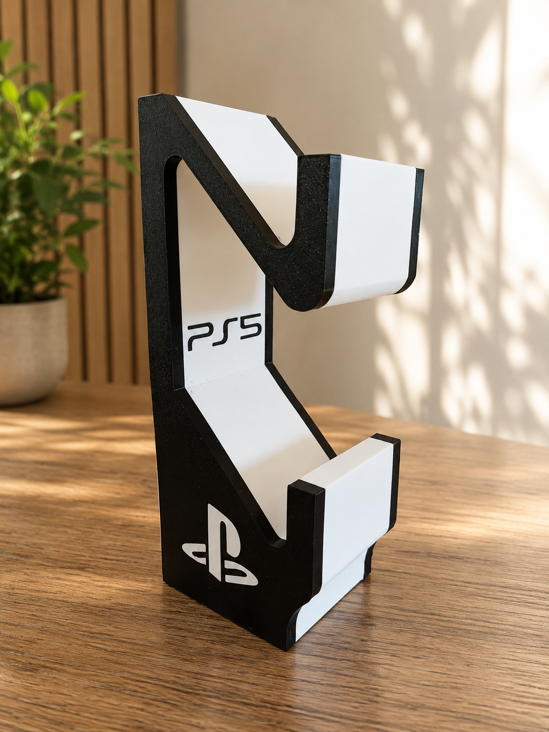 PS5 Oyun Kolu Tutucu – Siyah Beyaz Çiftli Stand