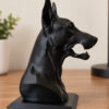 3D Baskı Doberman Kalem Tutucu Büst – Siyah Köpek Figürlü Dekoratif Masaüstü Kalemlik ve Ofis Aksesuarı
