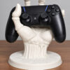 3D Baskı İskelet El PS5 Oyun Kolu Standı – Beyaz Dekoratif Joystick Tutucu ve Gamer Masaüstü Aksesuarı