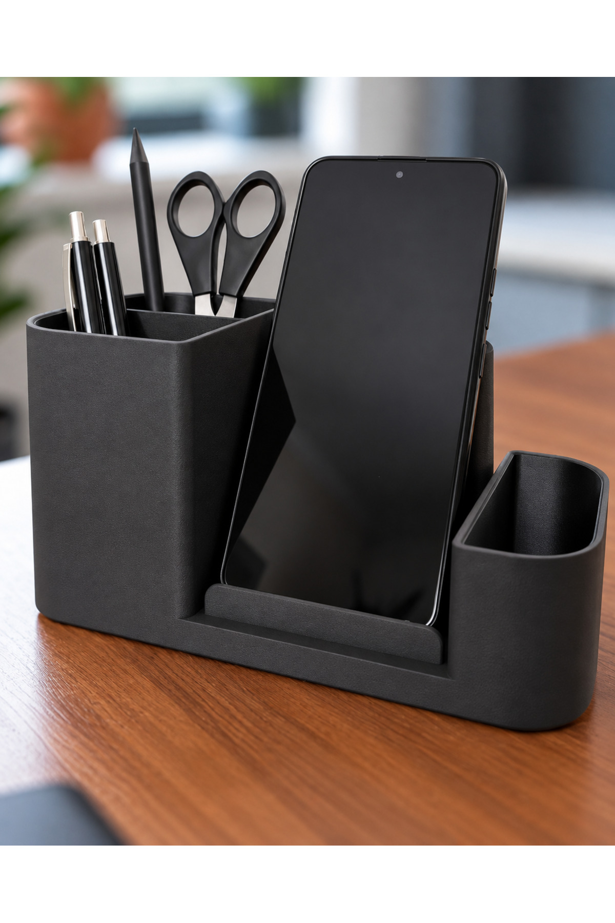 3D Baskı Masaüstü Organizer – Telefon Standlı Kalemlik ve Çok Bölmeli Düzenleyici
