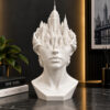 Urban Thought New York 3D Büst Dekoratif Heykel – Modern Ev Ofis Dekoru – Özel Tasarım Biblo